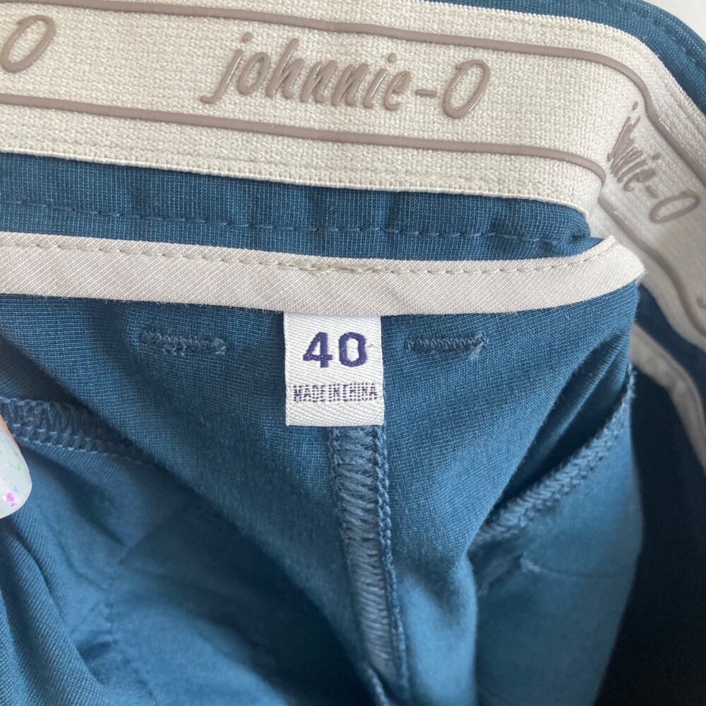 Johnnie O Mens Blue Performance Calcutta Golf Shorts 40 Chino Stretch - Picture 3 of 9